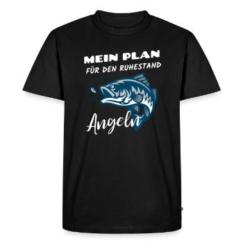 Angeln Rentner Angler Ruhestand Spruch - Männer Premium Bio T-Shirt - Schwarz - Vorne - Nico (187cm)