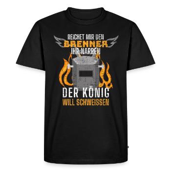 Schweisser Schweißer Metallbauer Schlosser Spruch - Männer Premium Bio T-Shirt - Schwarz - Vorne - Nico (187cm)