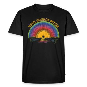 Disques vinyle LP disques de disques - T-shirt Premium bio Homme - noir - Devant - Nico (187cm)