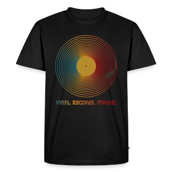 Collectionneur de disques vinyle Matter Records - T-shirt Premium bio Homme - noir - Devant - Nico (187cm)