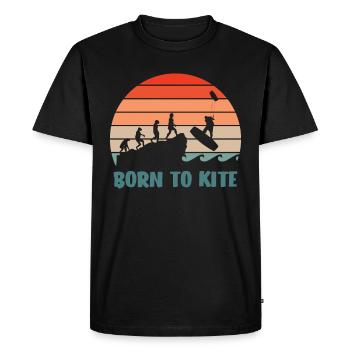 Kitesurfer Kitesurfing Kiteboarding Surfer - Men's Premium Organic T-Shirt - black - Front - Nico (187cm)