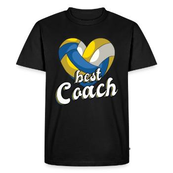 Beachvolleyball Beach Volleyball Coach Trainer - Men's Premium Organic T-Shirt - black - Front - Nico (187cm)