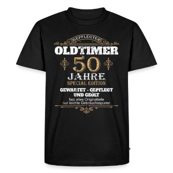 50 Geburtstag 50 Jahre 50er Geschenk 50. - Männer Premium Bio T-Shirt - Schwarz - Vorne - Nico (187cm)