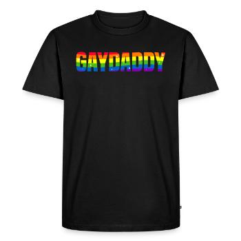 Gay Daddy Gay Daddy Gay Pride - T-shirt Premium bio Homme - noir - Devant - Nico (187cm)