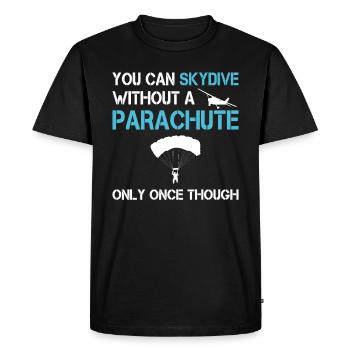 Skydiver Skydiving Skydiver Funny - Men's Premium Organic T-Shirt - black - Front - Nico (187cm)