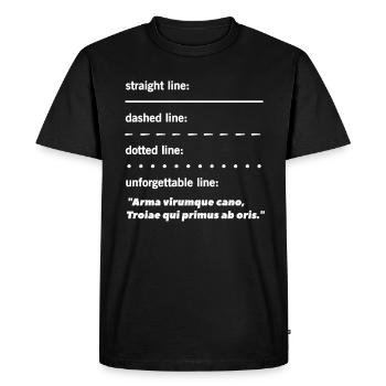 Latin Professeur de latin Phrase latin Drôle - T-shirt Premium bio Homme - noir - Devant - Nico (187cm)