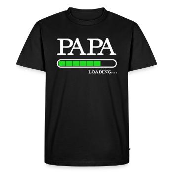 Papa Loading Grossesse Annoncer bébé naissance - T-shirt Premium bio Homme - noir - Devant - Nico (187cm)