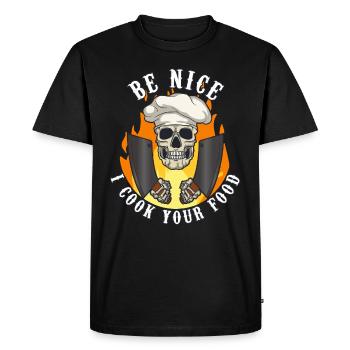 Chef hobby chef restaurant kitchen chef - Men's Premium Organic T-Shirt - black - Front - Nico (187cm)