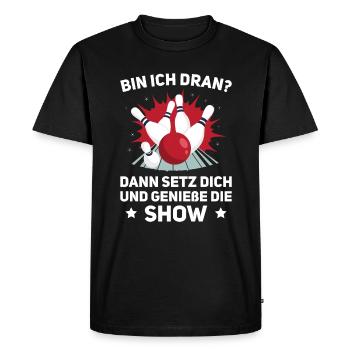 Kegeln Kegelclub Kegelbahn Kegler Kegelverein - Männer Premium Bio T-Shirt - Schwarz - Vorne - Nico (187cm)