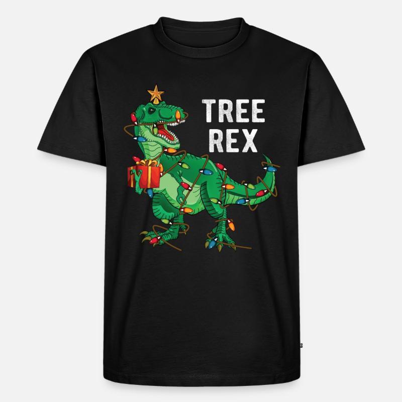 Tree Rex - Männer Premium Bio T-Shirt - Schwarz