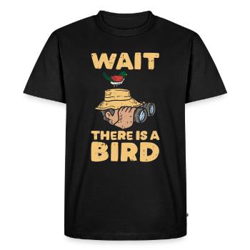 Jumelles d'observation des oiseaux Illustration - T-shirt Premium bio Homme - noir - Devant - Nico (187cm)