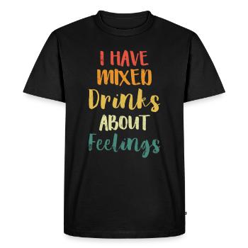 Barman Bartender Cocktail Bar Drink Job - T-shirt Premium bio Homme - noir - Devant - Nico (187cm)
