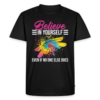 Libellule Spiritualité Mythologie Insectes Animal - T-shirt Premium bio Homme - noir - Devant - Nico (187cm)