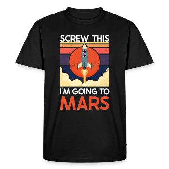 Vis ceci - Je vais sur Mars - Mars Planet - T-shirt Premium bio Homme - noir - Devant - Nico (187cm)