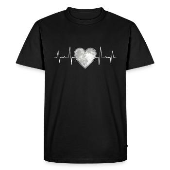 Moon Solar System Space Moon Astronomy - Men's Premium Organic T-Shirt - black - Front - Nico (187cm)