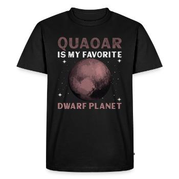 Quaoar Is My Favorite Dwarf Planet - Quaoar - Men's Premium Organic T-Shirt - black - Front - Nico (187cm)