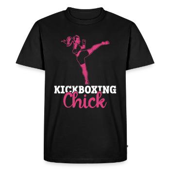 Kickboxing Chick - Kickboxen Kickboxer Kickboxing - Men's Premium Organic T-Shirt - black - Front - Nico (187cm)