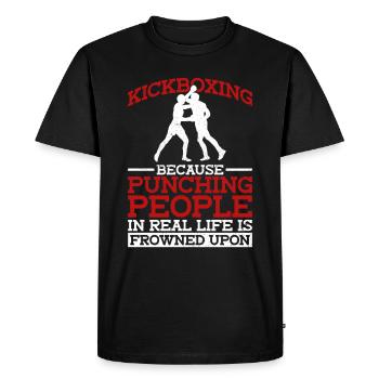 Kickboxen Kickboxer Kickboxing - Men's Premium Organic T-Shirt - black - Front - Nico (187cm)