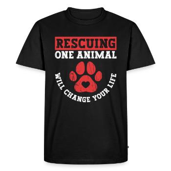 Dog Animal Welfare Animal Rescue Activiste Refuge pour animaux - T-shirt Premium bio Homme - noir - Devant - Nico (187cm)
