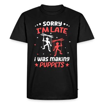 Marionnettistes pour marionnettes et marionnettes - T-shirt Premium bio Homme - noir - Devant - Nico (187cm)