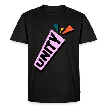 unité - T-shirt Premium bio Homme - noir - Devant - Nico (187cm)