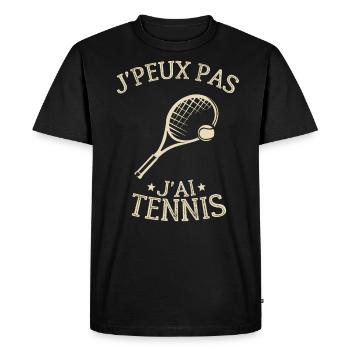 Je Peux Pas J'ai Tennis Cadeau Joueur De Tennis - T-shirt Premium bio Homme - noir - Devant - Nico (187cm)