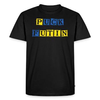 Puck Futin Ukraine - T-shirt Premium bio Homme - noir - Devant - Nico (187cm)
