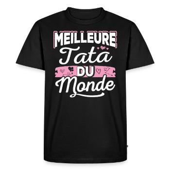 Meilleure Tata Du Monde - T-shirt Premium bio Homme - noir - Devant - Nico (187cm)