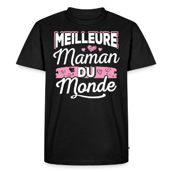 Meilleure Maman Du Monde - T-shirt Premium bio Homme - noir - Devant - Nico (187cm)