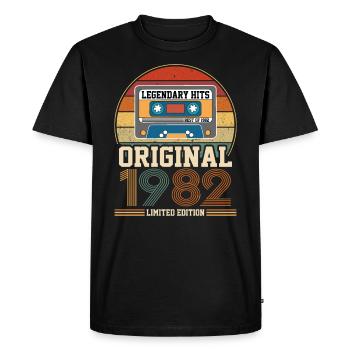 Legendary Hits Best Of 1982 Limited Edition - Men's Premium Organic T-Shirt - black - Front - Nico (187cm)