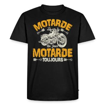 Motarde Un Jour Motarde Toujours - T-shirt Premium bio Homme - noir - Devant - Nico (187cm)