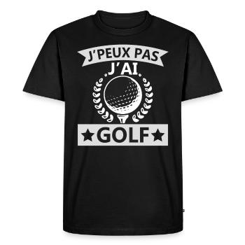 Je Peux Pas J'ai Golf - T-shirt Premium bio Homme - noir - Devant - Nico (187cm)