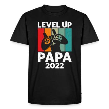 Niveau Supérieur Papa 2022 - T-shirt Premium bio Homme - noir - Devant - Nico (187cm)