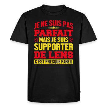 Je Suis Un Supporter De Lens Parfait - T-shirt Premium bio Homme - noir - Devant - Nico (187cm)