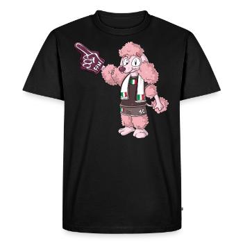 Caniche fan Italie - T-shirt Premium bio Homme - noir - Devant - Nico (187cm)
