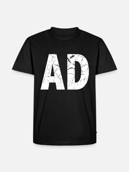 Nødstedte Vintage AD Bogstaver Reklame - Herre Premium økologisk T-shirt - sort