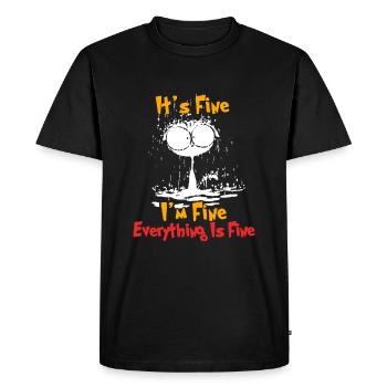 Cat, cat friend, humor, motivation, gift - Men's Premium Organic T-Shirt - black - Front - Nico (187cm)