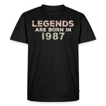 Légendes 1987 Vintage rétro anniversaire Original - T-shirt Premium bio Homme - noir - Devant - Nico (187cm)