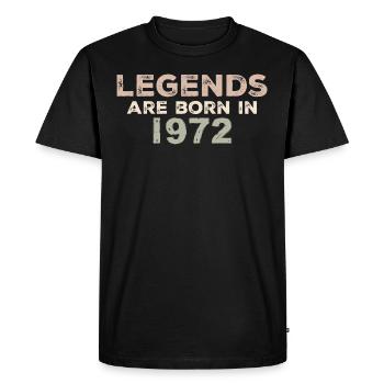 Légendes 1972 Vintage rétro anniversaire Original - T-shirt Premium bio Homme - noir - Devant - Nico (187cm)