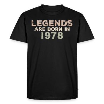 Légendes 1978 Vintage rétro anniversaire Original - T-shirt Premium bio Homme - noir - Devant - Nico (187cm)