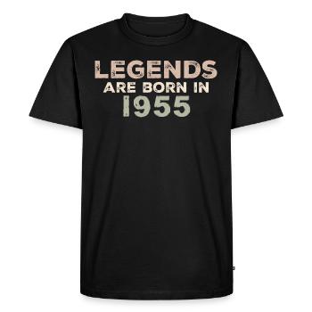 Légendes 1955 Vintage rétro anniversaire Original - T-shirt Premium bio Homme - noir - Devant - Nico (187cm)