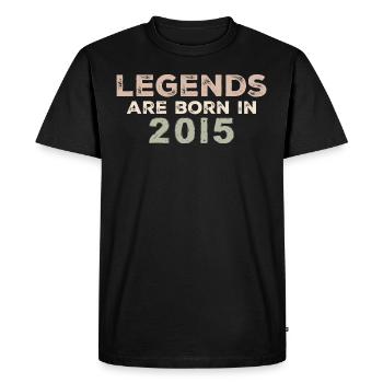 Legends 2015 Vintage Retro Birthday Original - Men's Premium Organic T-Shirt - black - Front - Nico (187cm)