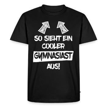 Einschulung Gymnasium 5. Klasse Gymnasiast - Männer Premium Bio T-Shirt - Schwarz - Vorne - Nico (187cm)