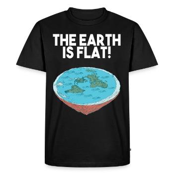 Flatearth changement climatique Nerd anti-vaccin cadeau - T-shirt Premium bio Homme - noir - Devant - Nico (187cm)