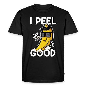 Banane Fruit Bananes Dire Cadeau - T-shirt Premium bio Homme - noir - Devant - Nico (187cm)
