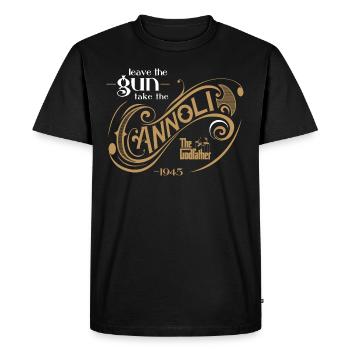 Le Parrain Film De Mafia Citation Cannoli - T-shirt Premium bio Homme - noir - Devant - Nico (187cm)