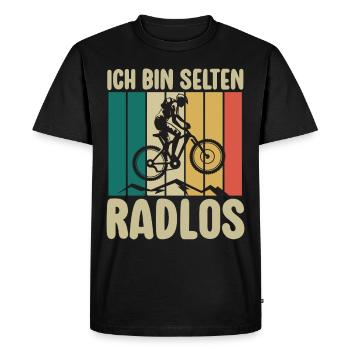Rarement vélo sans roues vélo de montagne vélo de route vélo - T-shirt Premium bio Homme - noir - Devant - Nico (187cm)