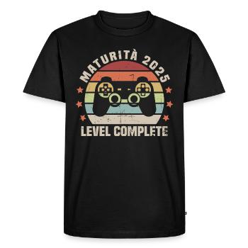 Maturité 2024 niveau complet - T-shirt Premium bio Homme - noir - Devant - Nico (187cm)