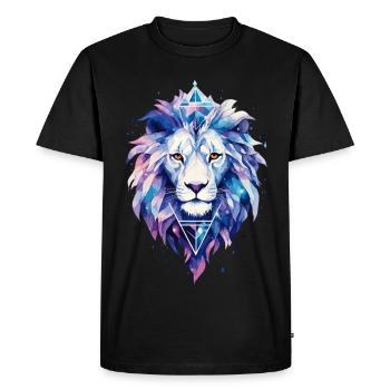 Lion Lion Head Cosmic Galaxy Universe Art - Men's Premium Organic T-Shirt - black - Front - Nico (187cm)