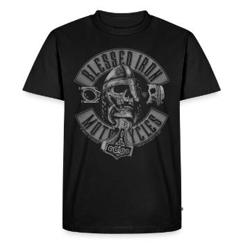 Blessed Iron Motorcycles - T-shirt Premium bio Homme - noir - Devant - Nico (187cm)